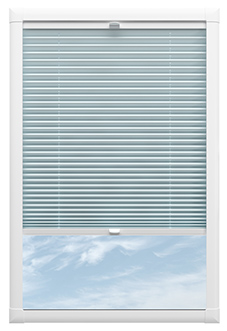 Pleated (Blackout), Pearl White - Perfect Fit Blind